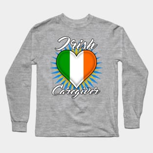 Irish Caregiver (white font) Long Sleeve T-Shirt